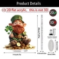 thumbnail image 2 of St. Patrick's Day Acrylic Four Leaf Clover Decoration, Green Flat Ornament for Home Party Office Decor, Holiday Tabletop Shelf Mantel Centerpiece(D), 2 of 9