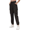 thumbnail image 4 of Women's Cargo Jogger Pants Elastic Waist Casual Tactical Tapered Utility Pants with Pockets, 4 of 6