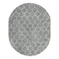 thumbnail image 3 of Unique Loom Trellis Shag Collection Area Rug - Ruby (7' 10" x 10' Oval Gray/Ivory), 3 of 12