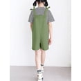 thumbnail image 3 of Happy Cherry Sleeveless Jumpsuit for Kids Casual Spaghetti Strap Romper Girls Summer Cotton Overalls Short Pants with Pockets 11-12 Years, 3 of 7