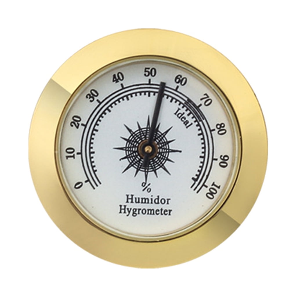 HeroNeo Cigar Hygrometer Mini Round Hygrometer for Cigar Humidor Cigar