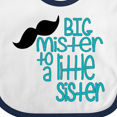 thumbnail image 4 of Inktastic Big Mister to a Little Sister Boys Baby Bib, 4 of 4