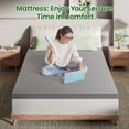 thumbnail image 4 of Gel-infused Memory Foam Mattress Topper - Ventilated Design Bed Topper for Firm Bed, Odor-free, Bedroom Furniture, Outdoor Pad, 4 of 8