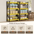 thumbnail image 3 of 4-Tier Storage Shelves,79" H Heavy-Duty Garage Shelving Unit,Adjustable Industrial Metal Shelf System,5,000lbs Capacity,Tool Organizer for Garage,Workshop,60" W*24" D*79" H,Black&Yellow, 3 of 11