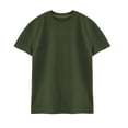 thumbnail image 2 of SGFCWSX Men's Solid Crew Neck Short Sleeve T-Shirt, Comfortable Breathable Shirt for Active Lifestyle and All-Day Wear Army Green Size 2XL, 2 of 5