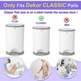 thumbnail image 2 of Refills Compatible with Dekor Classic Diaper Pail Refills | 8 Count for 4752 Diapers(Extra 20% Lengths) Diaper Pail Bags with Extra 30% Thickness Powerful Odor Eliminate Lavender Scent for Baby/Adult, 2 of 4