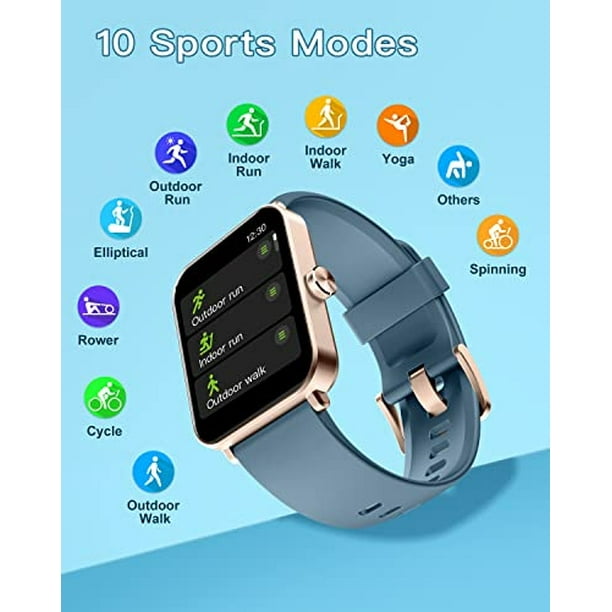 Reloj Inteligente Compatible con Telefonos iPhone y Android 2022 Ver. HUAKUA 1.69 Relojes para Hombre Mujer Reloj Digital Fitness Tracker con Frecuencia Cardiaca Oxigeno en Sangre Monitor de Sueno 5 W...