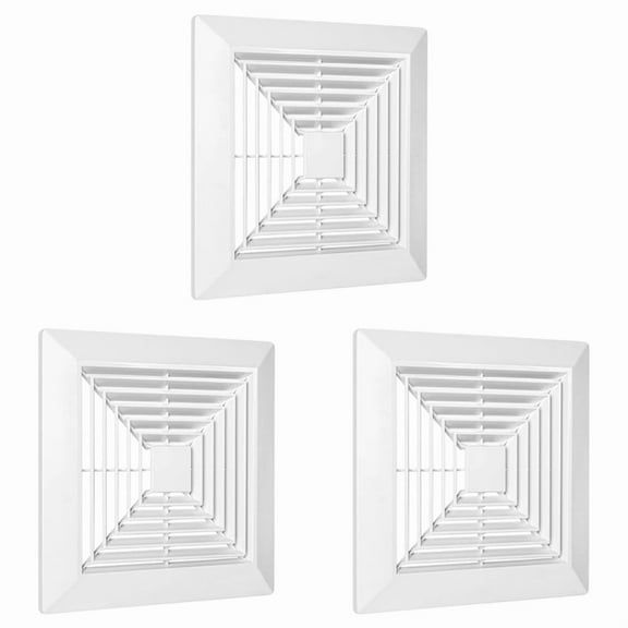 3X Bathroom Exhaust Fan Cover with Springs Replacement Parts for Square Ceiling or Wall-Mount Exhaust Fan, Bathroom