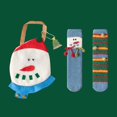 thumbnail image 2 of Nituyy Christmas Fuzzy Socks for Kid, Novelty Colorful Patterns Child Long Stockings with Bag, 2 of 6