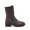 DARK BROWN, variant on Women's Combat Boots Lace-up Mid Calf Military Riding Boots with Chunky Heel