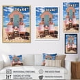 thumbnail image 4 of Designart "Miami s Pink Beach Chairs I" Nautical & Beach Floater Framed Wall Art Print, 4 of 7