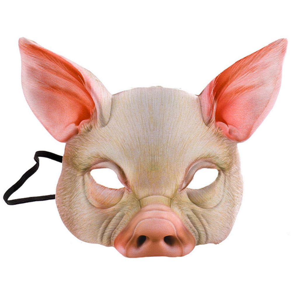 Halloween Pig Mask Animal Mask Realistic Cosplay Costume Mask for