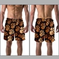 thumbnail image 3 of luoweisi Men's Beach Shorts Quick Dry Swim Trunks with Mesh Lining Dog Paw Prints L, 3 of 5