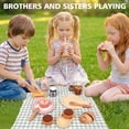 thumbnail image 6 of Flybay Wooden Picnic Playset for Toddlers, Pretend Play Food & Kitchen Accessories, Educational Role Play Toy, Birthday Gift for Kids Aged 3-5, 6 of 6