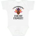 thumbnail image 3 of Inktastic Thanksgiving Girl Turkey Thankful For Family Girls Baby Bodysuit, 3 of 5