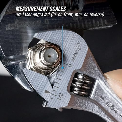 Channellock Adjustable Wrench Channel Lock 804 - Chrome Vanadium Steel, Polished Finish - 4.5 in