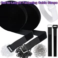thumbnail image 2 of 5Meter Reusable Fastening Cut-to-Length Cable Straps with 20Pcs Metal Buckles Adjustable Nylon Hook and Loop Cinch Cable Ties White-5M-20Pcs-Metal Width 30mm, 2 of 6