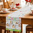 thumbnail image 5 of Groundhog Day Table Runner - 48 Inch Long Colorful Ribbon Spring Vintage Cotton and Linen Blended Dress Scarves Farmhouse Table Runner for Kitchen Dining, Coffee Table, 13" x 48", 5 of 8