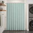thumbnail image 2 of Teal Green Botanical Shower Curtain - Water Repellent Fabric Shower Curtains Washable, Farmhouse Modern Striped Leaf Decorative Polyester Cloth Bathroom Curtains Modern Bath Decor 36"x72", 2 of 8