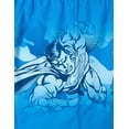 thumbnail image 5 of DC Comics Justice League Superman Cosplay Rash Guard, Swim Trunks and Detachable Cape 3 Piece UPF 50+ Outfit Set Camo Toddler to Little Kid, 5 of 5