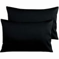 thumbnail image 1 of Chenchen Egyptian Cotton Queen Pillowcases - Set of 2, 500 Thread Count Cotton Pillowcases - Soft and Breathable Envelope Closure Pillow Cases - 20x30 Pillow Covers for Bed, Black, 1 of 1