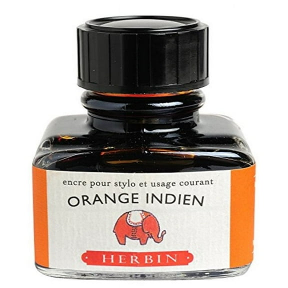 j. herbin fountain pen ink - 30 ml bottled - orange indien