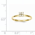 thumbnail image 2 of Primal Gold 10 Karat Yellow Gold Solid Cubic Zirconia Promise Ring, 2 of 7