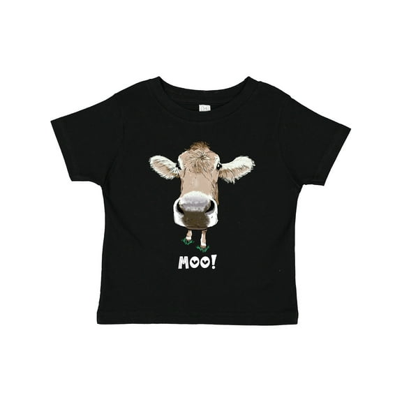 Inktastic Moo Cute Brown Holstein Cow Boys or Girls Toddler T-Shirt