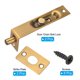 thumbnail image 3 of Uxcell 2 Pcs Pestillo Empotrado 4" x 0.87", Cerradura de Puerta Francesa de Acero Inoxidable con Deslizamiento Oculto, Pestillo para Puerta Doble de Madera Compuesta, Tono de Latón, 3 of 6