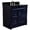 Blue & Black, variant on 37 in. Single Sink Vanity with Galaxy Granite & Center Oval Sink Right Drawers, White & Black