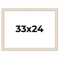 33x24 Frame White Real Wood Picture Frame Width 1.75 inches | Interior Frame Depth 0.5 inches |