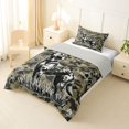 thumbnail image 2 of Homewish Rustic Dog Duck Twin Comforter Sets,Camouflage Labrador Retriever Bedding Set,Green,Light Gray Reversible,2pcs,1 Comforter and 1 Pillowcase, 2 of 7