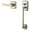 Satin, variant on Baldwin 85386.Acrh Soho Sectional Entry Handle Set Kit - Nickel