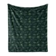 thumbnail image 1 of Nautical Soft Flannel Fleece Throw Blanket, Tropical Fish Underwater Plants Jellyfish and Seaweed Ocean Art, Cozy Plush for Indoor and Outdoor Use, 50" x 70", Reseda Green Green, by Ambesonne, 1 of 6