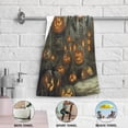 thumbnail image 4 of Dreamtimes Castle Jack-o'-Lantern Hand Towels 2 Pack, Ultra Soft and Highly Absorbent, Halloween Night Decorative Fingertip Towel for Home, Bathroom, Kitchen, 4 of 5