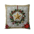 thumbnail image 2 of Litrail Christmas Linen Pillow Cover 17x17 Inch - Snowman Festive Design, Hidden Zipper, Machine Washable, High Quality Soft Durable, Sofa/Bed Holiday Christmas Decor, 2 of 6