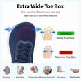 thumbnail image 3 of GOOBON Wide Toe Box Shoes Women Arch Support Walking Shoes for Plantar Fasciitis Wide Width Orthotic Tennis Sneakers, 3 of 7