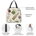 thumbnail image 4 of Fotbe Grapes Bbottles Wine Bolsa Térmica con Estampado y Forro de Aluminio Grueso Bolsa de Almuerzo con Bolsillo Frontal para Hombres y Mujeres, Ideal para Trabajo, Escuela, 4 of 8