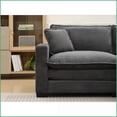thumbnail image 4 of 2-Seat L-Shaped Corduroy Sofa with USB & Cup Holder | Gray | Cushion Back | Square Arms, 4 of 6