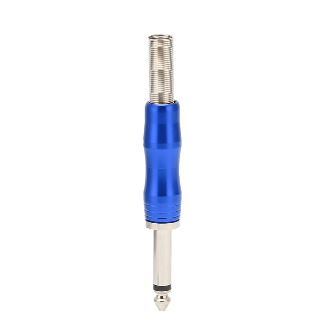 Conector mono de 6,35 mm para soldadura DIY, cable de audio para guitarra, adaptador de conector de repuesto, color azul