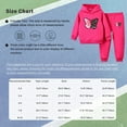 thumbnail image 5 of TSSOE Kids Girl Tracksuit Sweatsuits Set Fleece Butterfly Print Sweatshirt Long Sleeve Hoodie with Pink 100, 5 of 5