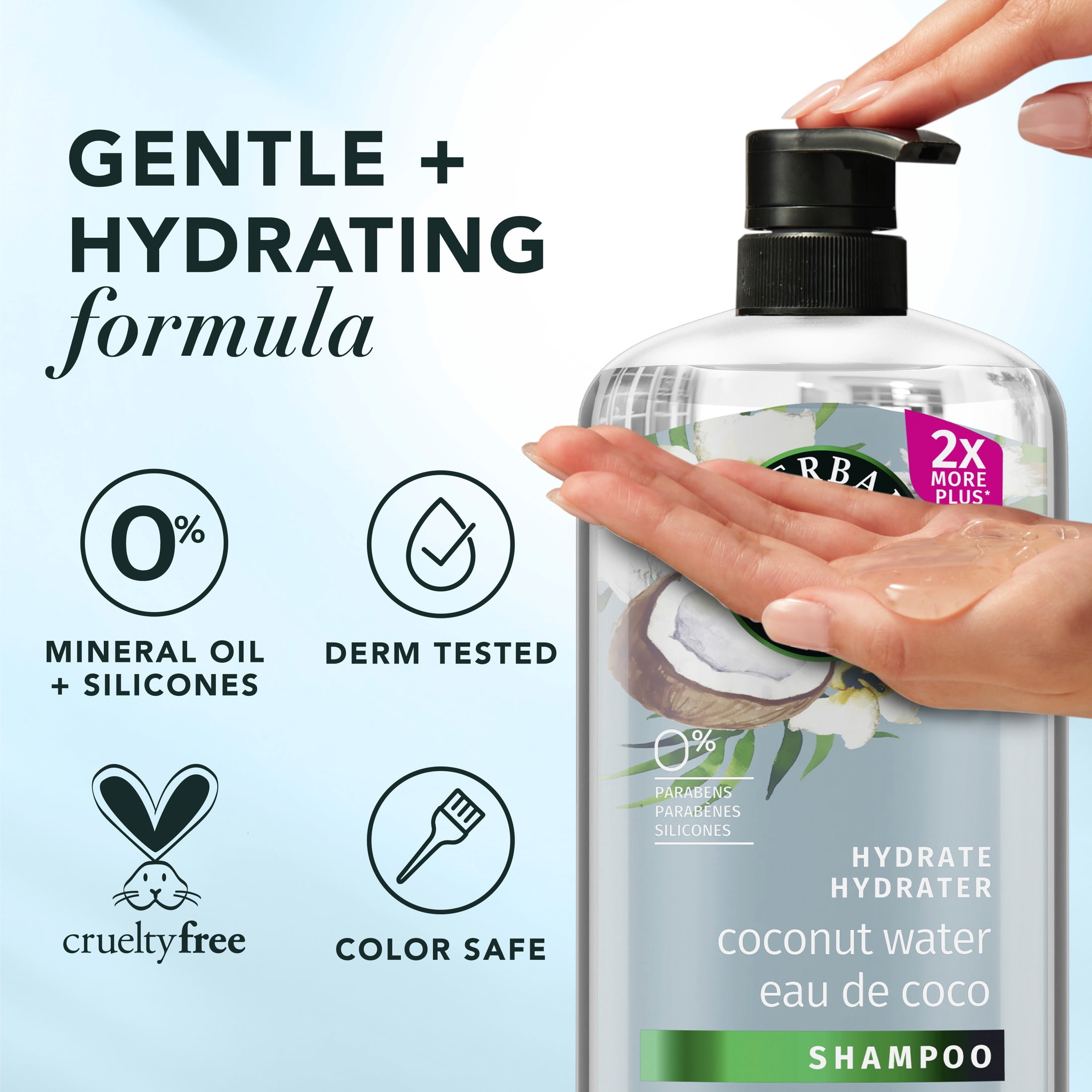 (3 pack) Herbal Essences Shampoo Classics Hydrate Coconut Water and Jasmine  33.8 fl oz