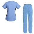 thumbnail image 2 of Women's V-Neck Scrub Set - Top & Cargo Pants, 2 of 3