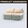 thumbnail image 4 of MeetLeisure 4 Pieces Outdoor Patio Couch Set with Removable Cushions,, Beige, 4 of 6