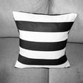 thumbnail image 3 of Cotton 2 Inch Stripe Decorative Throw Pillow/Sham Cushion Cover Black & White, 3 of 3