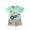 Green E, variant on TAGOLD Summer Outfit Sets for Kids Clothes,Boys Outfit Sets,Children's Round Neck Short Sleeved Top Elastic Waist Shorts Casual Home Suit Set