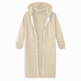 thumbnail image 4 of Godom Long Hoodies for Women Zip Up Fleece Jacket Tunic Sweatshirts Fall Winter Fashion Clothes, 4 of 7