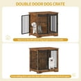 thumbnail image 6 of 27.2"Dog Crate Furniture with Barn Door,Wooden Pet Cage End Table for Small Medium Dogs up to 22 lb, 6 of 8