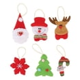 thumbnail image 1 of 6 piezas de adornos colgantes para árbol de Navidad, copos de nieve, alce, muñeco de nieve, decoración navideña para el hogar, jardín, patio, sala de estar, 1 of 10