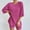 Hot Pink, variant on ZAZYULZ 2 Sets Ribbed Knit Pajamas Matching Outfits T Shirt Biker Shorts Sleepwear Sweatsuits(Gray,Xl)